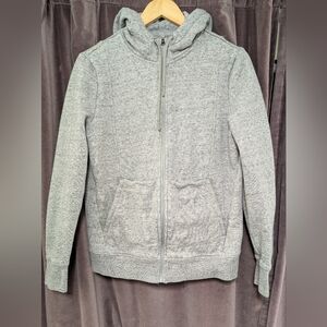 Figs On Shift Heather Gray Zip-Up Hoodie